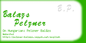 balazs pelzner business card